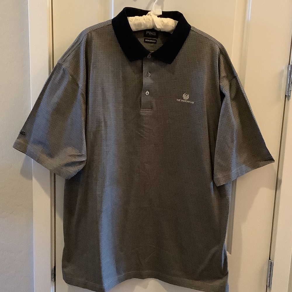 PING PHOENICIAN XL Polo Shirt with Black Collar